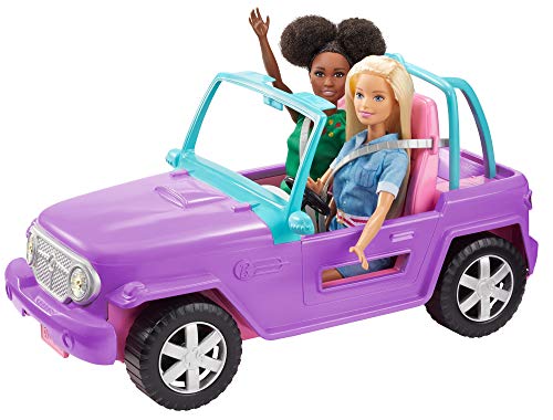 Barbie Jeep, coche todo terreno al aire libre, coche de juguete (Matte GMT46)