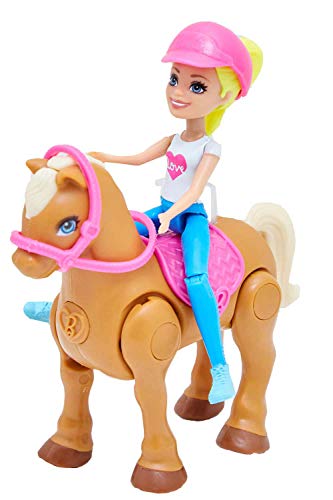 Barbie Mattel On The Go - Minimuñecas y caballo con movimiento