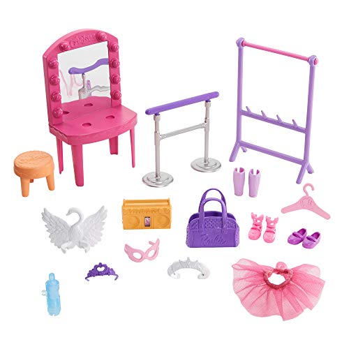 Barbie Muñeca Chelsea Clase de Ballet y Escenario 2 en 1, Juguete con Accesorios (Mattel GHV81)