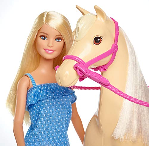 Barbie Muñeca con caballo de juguete + 3 años (Mattel FXH13)