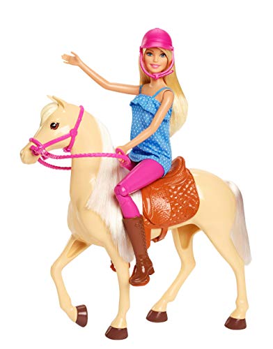 Barbie Muñeca con caballo de juguete + 3 años (Mattel FXH13)