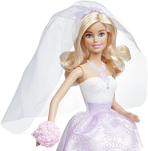 Barbie - Muñeca, Traje de Novia, Color Blanco (Mattel DHC35)