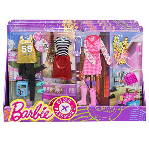 Barbie Pink Passport Ropa Barbie y Accesorios para las Muñecas (Mattel FLB31) , color/modelo surtido