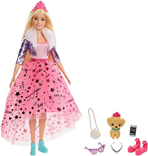 Barbie Princess Adventure Princesa Deluxe, muñeca rubia con accesorios (Mattel GML76)