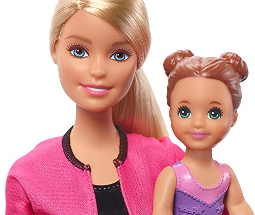 Barbie Quieo Ser Gimnasta artística - Muñeca rubia con niña y accesorios (Mattel FXP39)