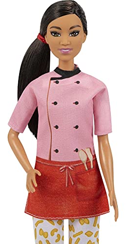 Barbie quiero ser Chef muñeca morena con accesorios para cocinar pasta para niñas + 3 años (Mattel GTW38)