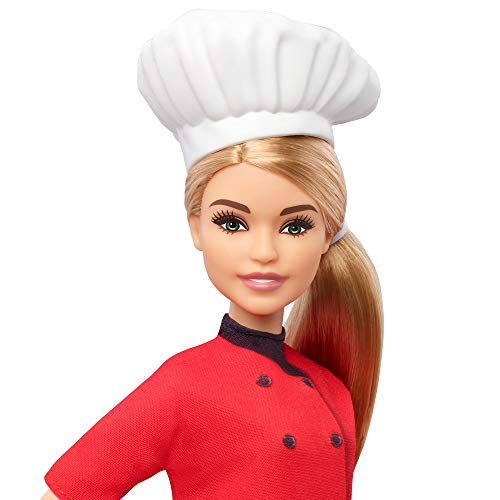 Barbie Quiero Ser Chef, muñeca rubia con accesorios (Mattel FXN99)