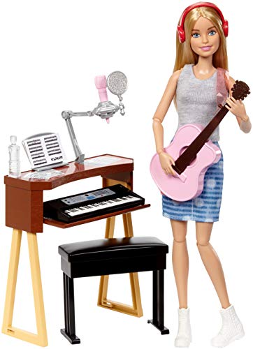 Barbie Quiero Ser Compositora, muñeca rubia con accesorios (Mattel FCP73)