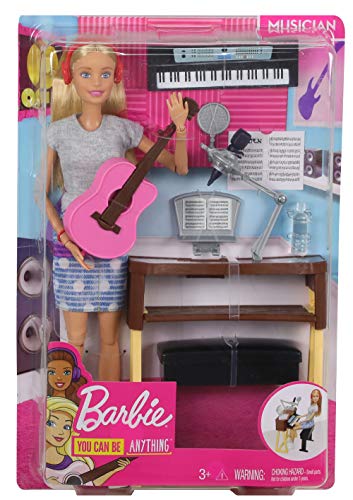 Barbie Quiero Ser Compositora, muñeca rubia con accesorios (Mattel FCP73)