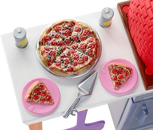 Barbie Quiero Ser Pizza Chef, accesorios de cocina (Mattel FXG39)