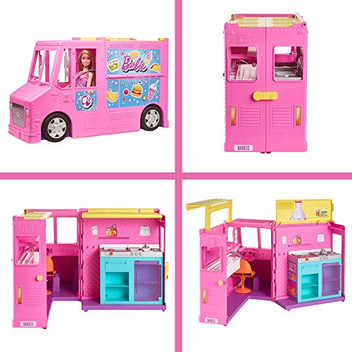 Barbie- Restaurante Hermanas Incluye 3 MUÑECAS Y MAS DE 30 Accesorios, Multicolor (Mattel GWJ58)