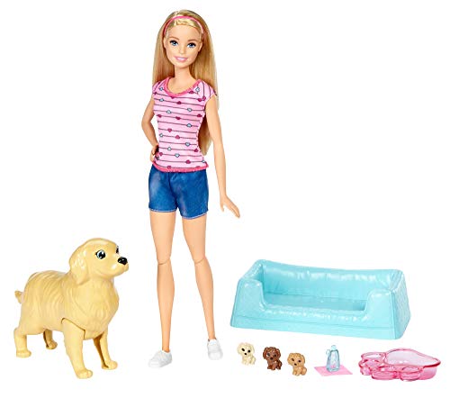 Barbie y sus perritos sorpresa, muñeca con accesorios, regalo para niñas y niños 3-9 años (Mattel FDD43) , color/modelo surtido