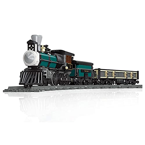 Barm Technics City Train Set, 560 + Pcs Retro Steam Train Rail Freight Train Juego de Bloques de construcción con vías de Tren, Ladrillos - Compatible con Lego 60198