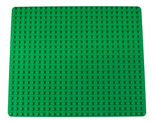 Base apilable para Construir - Compatible con Todas Las Grandes Marcas - Tacos Grandes - 41,28 x 34,93 cm - Verde