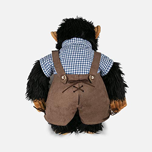 BavaRoi AFFE Coco - Peluche con pantalón de piel, para niños y niñas, color negro, 40 cm