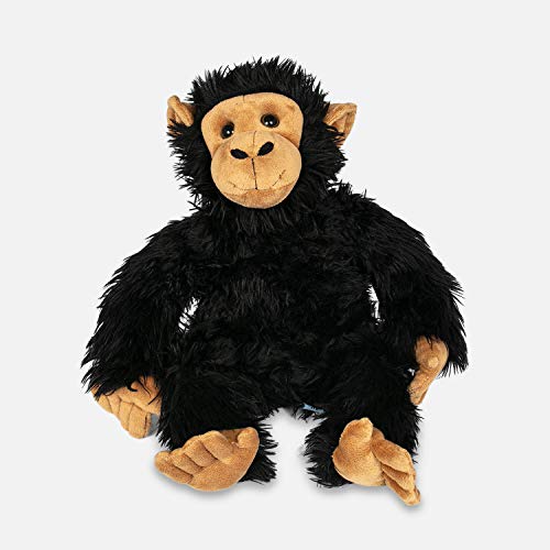 BavaRoi AFFE Coco - Peluche con pantalón de piel, para niños y niñas, color negro, 40 cm