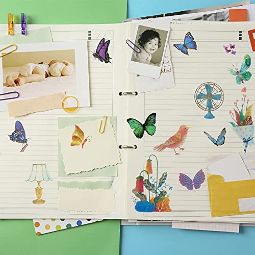 Baven 30 Hojas Pegatinas Scrapbooking Stickers Bullet Journal Flores Adhesivas Plantas Stickers para DIY Manualidades Decoración Álbumes de Recortes Calendarios Album Diario Agenda