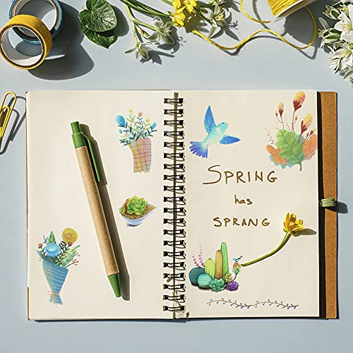 Baven 30 Hojas Pegatinas Scrapbooking Stickers Bullet Journal Flores Adhesivas Plantas Stickers para DIY Manualidades Decoración Álbumes de Recortes Calendarios Album Diario Agenda