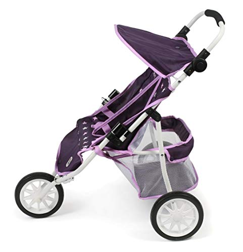 Bayer Chic 2000 697 71 Jogger - Carrito para muñecas gemelas, diseño de estrellas, color lila