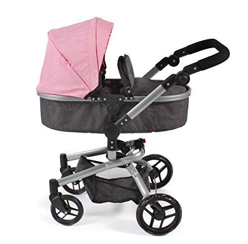 Bayer Chic 2000-Carrito para muñecas Yolo color rosa. (593 86)