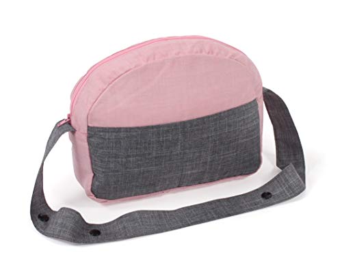 Bayer Chic 2000-Wickeltasche für Puppen, Puppenwickeltasche Bolso Cambiador para muñecas, Color Gris y Rosa. (853 15)