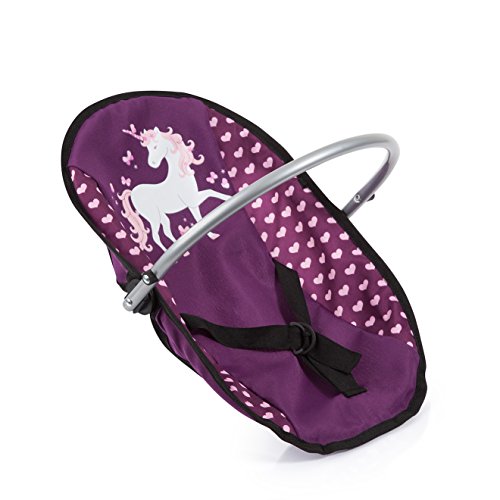 Bayer Design-63637AB Conjunto de Accesorios, Set, Kit con Porta, Bolsa Bandolera, Trona, Columpio, Portador Muñeca, Juguete, Unicornio, Color Rosa con Corazones (63637AB)