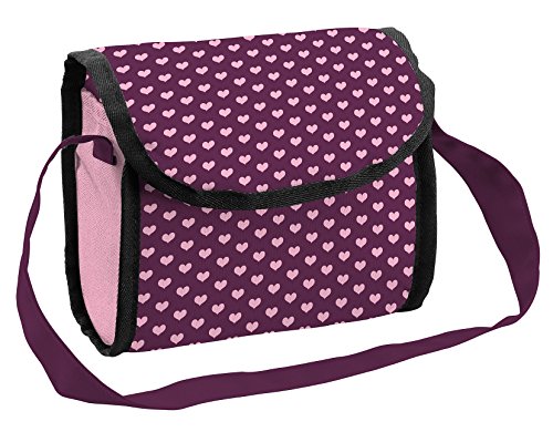 Bayer Design-63637AB Conjunto de Accesorios, Set, Kit con Porta, Bolsa Bandolera, Trona, Columpio, Portador Muñeca, Juguete, Unicornio, Color Rosa con Corazones (63637AB)