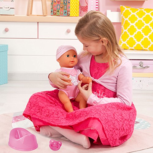 Bayer Design- Muñeca bebé recién Nacido Que Hace pipí, Piccolina First Newborn Baby, 40 cm, con Accesorios, Color Rosa (94071AE)