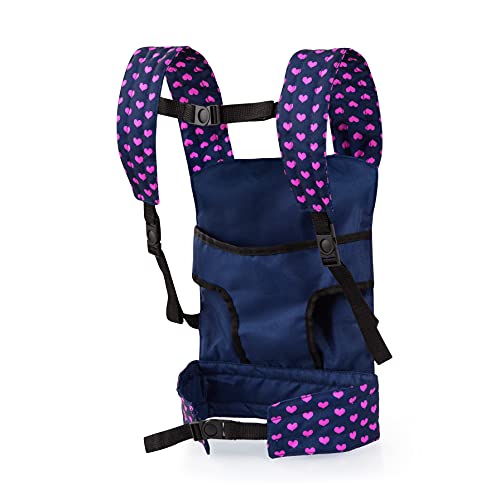 Bayer Design- Portabebés EasyCarry, Transporte, Porta, Accesorios para muñecos, Juguetes para niños, Ajustable, Color azul con unicornio (62254AA)