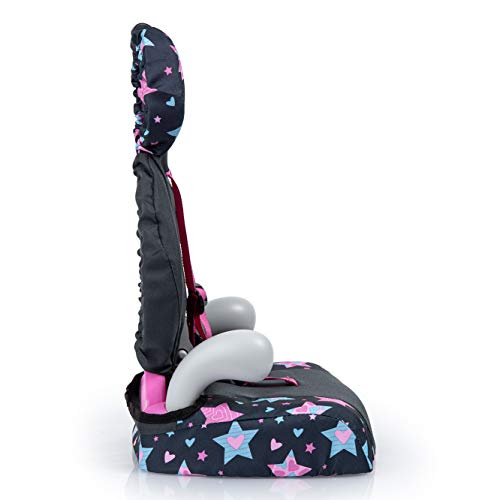 Bayer Design- Silla de Coche, Accesorios de Muñeca, Comcinturón, Moderno, Color Negro, Estrellas Comhada (67506Aa)