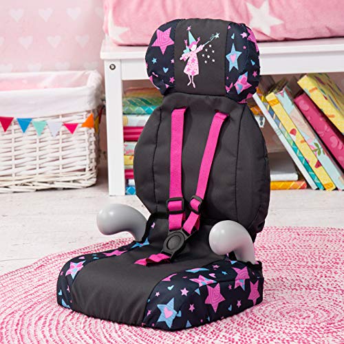 Bayer Design- Silla de Coche, Accesorios de Muñeca, Comcinturón, Moderno, Color Negro, Estrellas Comhada (67506Aa)