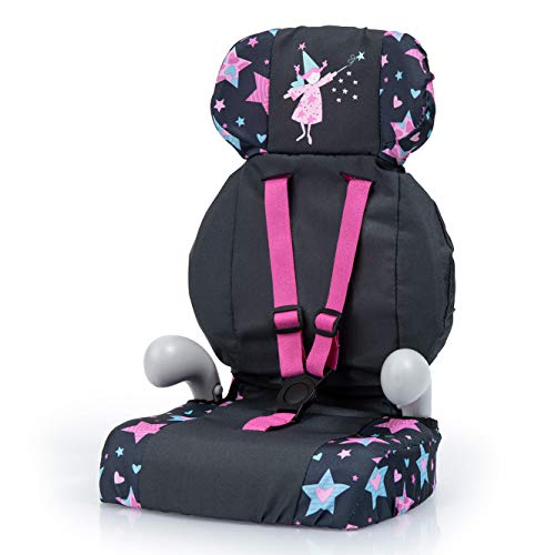 Bayer Design- Silla de Coche, Accesorios de Muñeca, Comcinturón, Moderno, Color Negro, Estrellas Comhada (67506Aa)