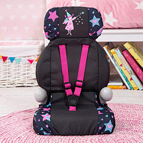 Bayer Design- Silla de Coche, Accesorios de Muñeca, Comcinturón, Moderno, Color Negro, Estrellas Comhada (67506Aa)