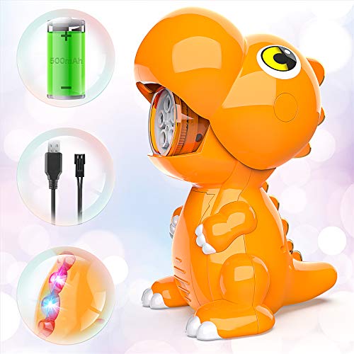 Baztoy Máquina Burbujas, USB Recargable Maquina Pompas Jabon para Niños con 4 Botellas Pompas de Jabón, Juguete de Baño Pomperos para Niños 3 4 5 6 7 8 9 10 11 12 Años Regalos Navidad Cumpleaños