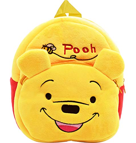 Bebe Mochila Felpa - Miotlsy Mochila Bebe Guarderia, Pequeño Linda Mochilas para Winnie The Pooh Animales Design Suave Mochila de Felpa para Bebe Niños Niñas 1-3 Años