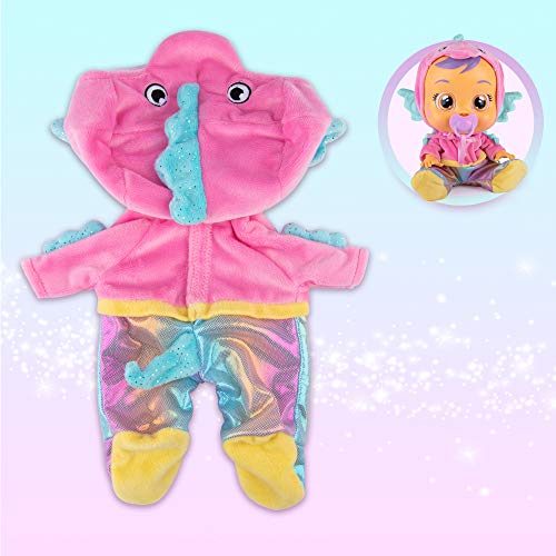 BEBÉS LLORONES Fantasy Pijama de Amigo Marino rosa con chupete | Ropa para Bebé Llorón