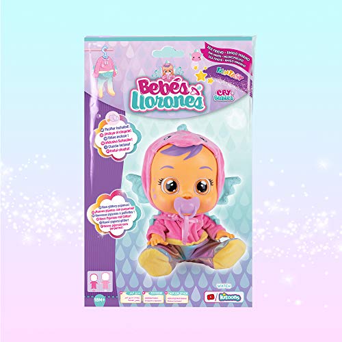 BEBÉS LLORONES Fantasy Pijama de Amigo Marino rosa con chupete | Ropa para Bebé Llorón