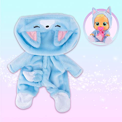 BEBÉS LLORONES Fantasy Pijama Zorro azul con chupete | Ropa para Bebé Llorón