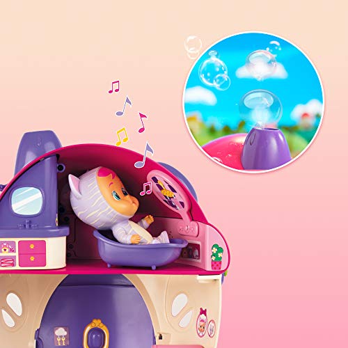 BEBÉS LLORONES LÁGRIMAS MÁGICAS La Casa de Katie - Casita mágica con música y pompa de jabón y la muñeca exclusiva Katie; Juguete para niña y niño +3 años