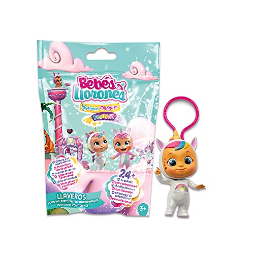 Bebés Llorones Lágrimas Mágicas Llavero - Pack de 1 llavero sorpresa Bebés Llorones con mosquetón extraíble para mochila y llaves