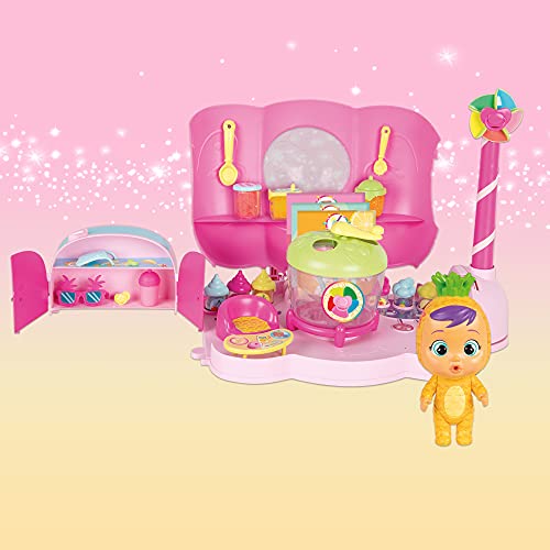 BEBÉS LLORONES LÁGRIMAS MÁGICAS Tutti Frutti La Fábrica de Pia | Playset con muñeca exclusiva Pia y 20 accesorios para crear mini batidos, zumos y gelatinas - Juguete +3 años