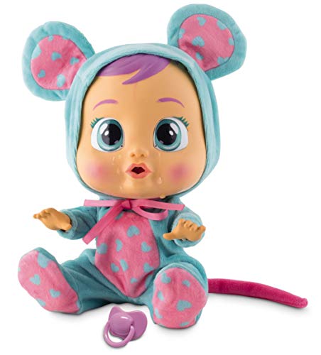 Bebés Llorones Lala - Muñeca interactiva que llora de verdad con chupete y pijama de Ratoncita