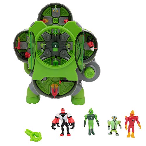 BEN 10 -  Alien Creation Chamber Laboratorio Crea Aliens con 4 Figuras (Giochi Preziosi BEN25000)