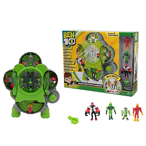 BEN 10 -  Alien Creation Chamber Laboratorio Crea Aliens con 4 Figuras (Giochi Preziosi BEN25000)