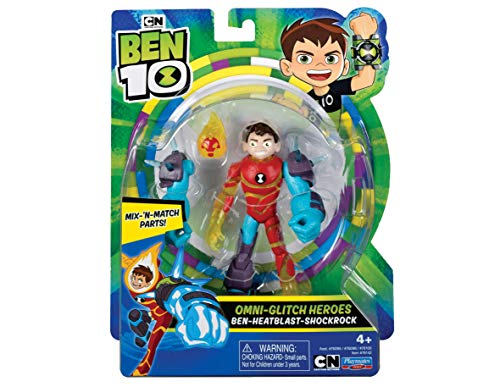 Ben 10 BEN46520 Figura de acción-Heatblast Omni Glitch