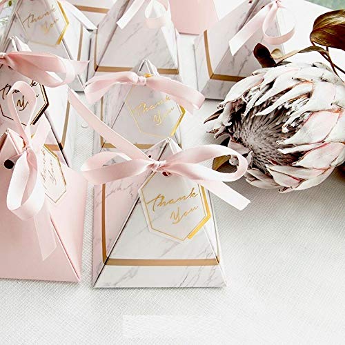 Best Quality - Gift Bags & Wrapping Supplies - new triangular pyramid marble candy box wedding favors and gifts boxes chocolate box bomboniera giveaways boxes party supplies - by Stephen - 1 PCs