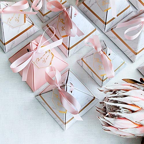 Best Quality - Gift Bags & Wrapping Supplies - new triangular pyramid marble candy box wedding favors and gifts boxes chocolate box bomboniera giveaways boxes party supplies - by Stephen - 1 PCs