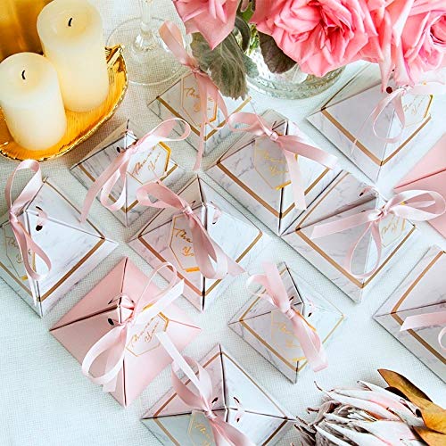 Best Quality - Gift Bags & Wrapping Supplies - new triangular pyramid marble candy box wedding favors and gifts boxes chocolate box bomboniera giveaways boxes party supplies - by Stephen - 1 PCs