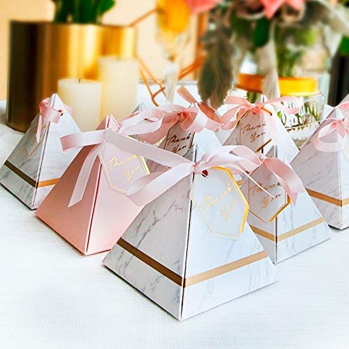 Best Quality - Gift Bags & Wrapping Supplies - new triangular pyramid marble candy box wedding favors and gifts boxes chocolate box bomboniera giveaways boxes party supplies - by Stephen - 1 PCs