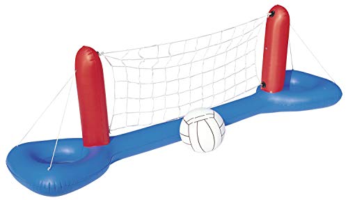 BESTWAY 52133 - Red Hinchable Voleibol 64x244 cm con Red de Nylon y Pelota Hinchable para Piscina o Playa Fácil Inflado para Niños y Niñas Mayores de 3 Años